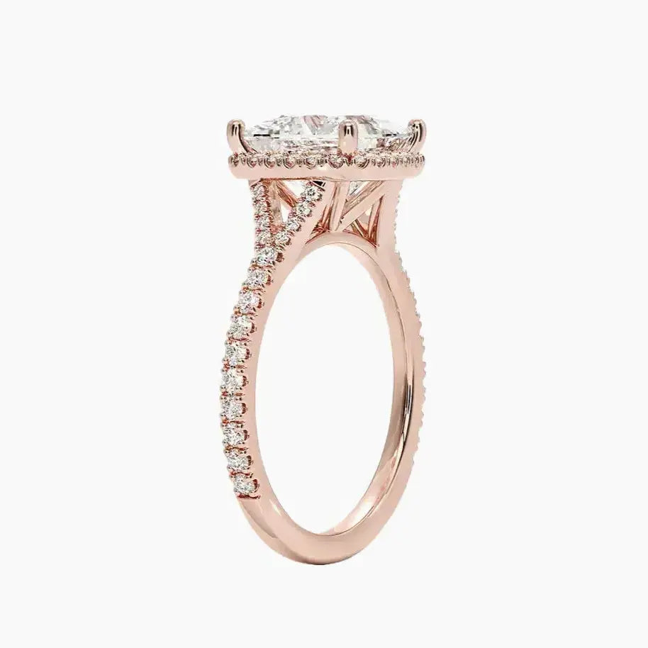 Lysandra Halo Princess – Center Diamond Included