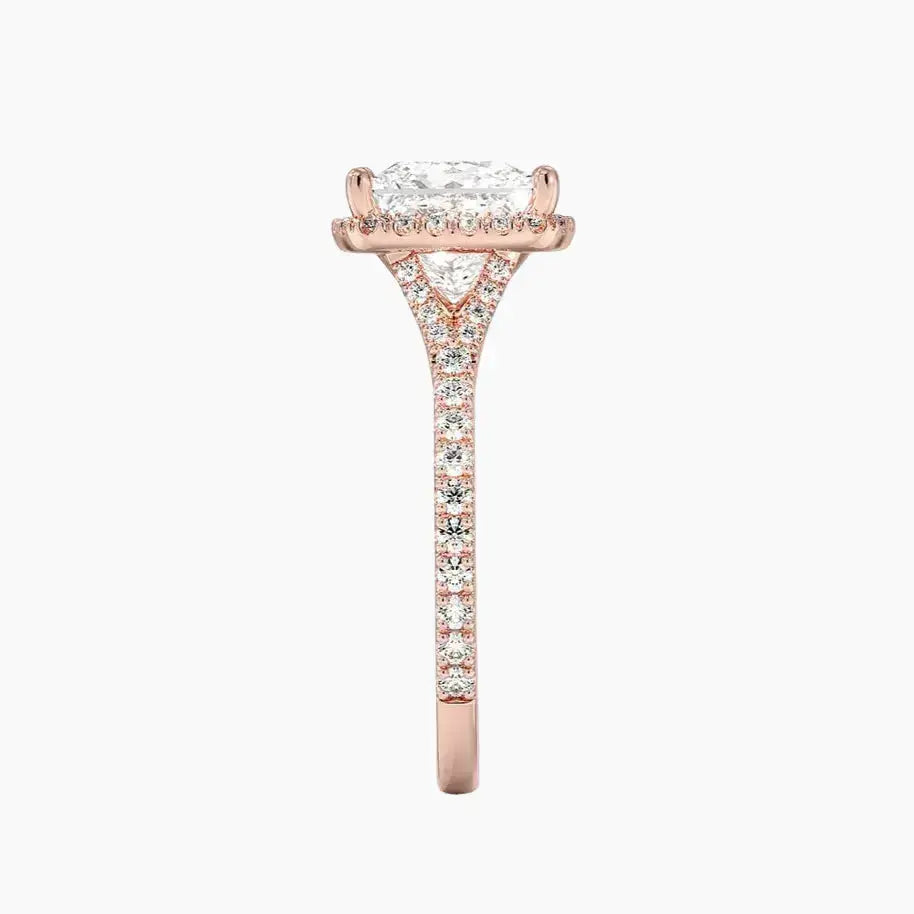Lysandra Halo Princess – Center Diamond Included