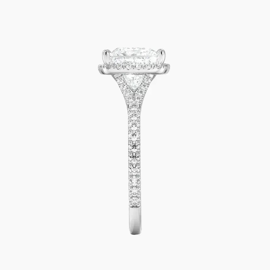 Lysandra Halo Princess – Center Diamond Included