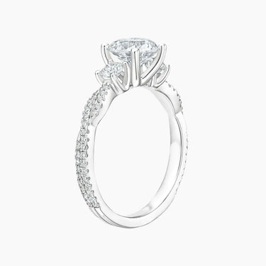 Calista Adorned Three Stone Pear Twisted