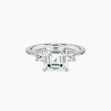Seraphina Hidden Halo Three Stone Asscher