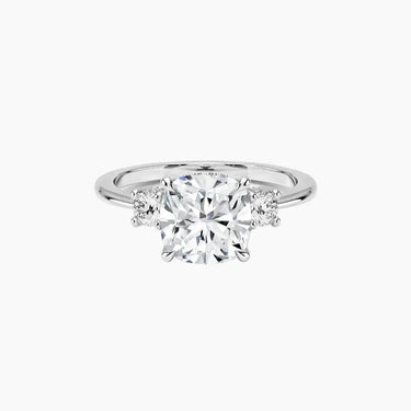 Seraphina Hidden Halo Three Stone Cushion