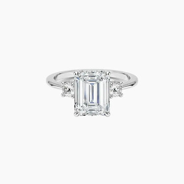 Seraphina Hidden Halo Three Stone Emerald