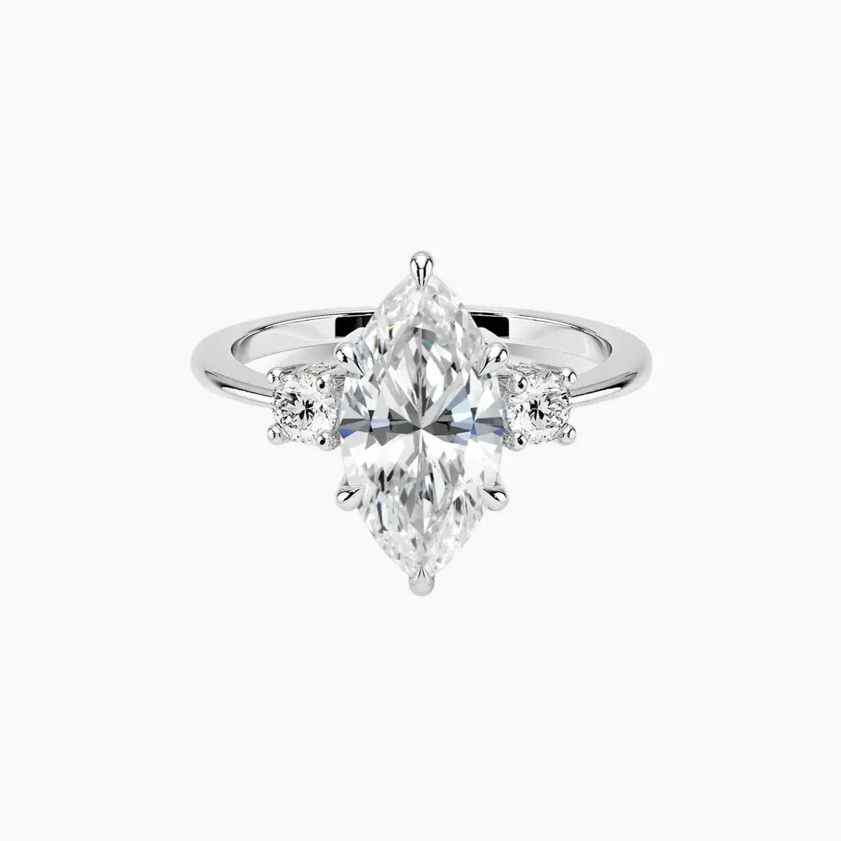 Seraphina Hidden Halo Three Stone Marquise