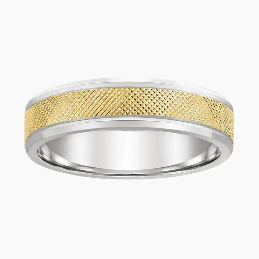 Keystone Men Wedding Ring 18KY | Lab Grown Engagement Ring Setting