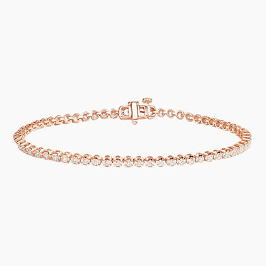 Vibrant Diamond Tennis Jewerly Bracelet 14K Rose Gold for Women 4