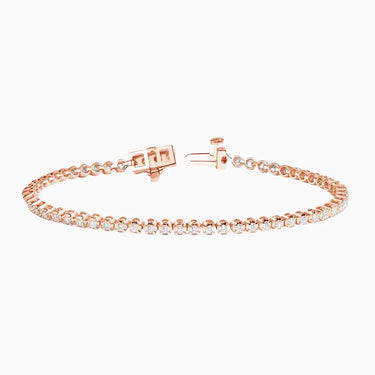 Vibrant Diamond Tennis Jewerly Bracelet 14K Rose Gold for Women 5