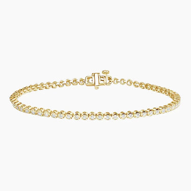 Vibrant Diamond Tennis Jewerly Bracelet 14K Yellow Gold for Women 6