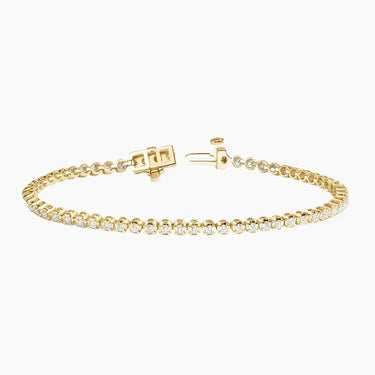 Vibrant Diamond Tennis Jewerly Bracelet 14K Yellow Gold for Women 7