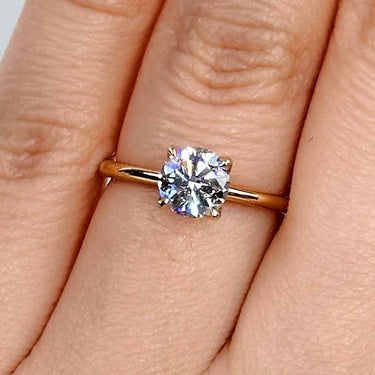 1.03ct D VS1 Round Lab Diamond Solitaire Engagement Ring | Brielle