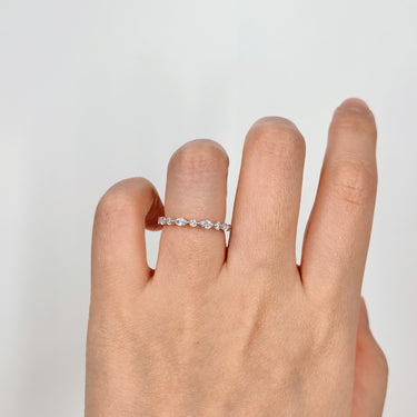 Round and Marquise Lab Grown Diamond Wedding Ring | Kasia Adorned