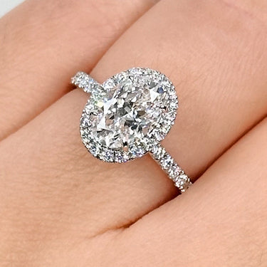 1.56ct E VS2 Oval Lab Diamond Engagement Ring