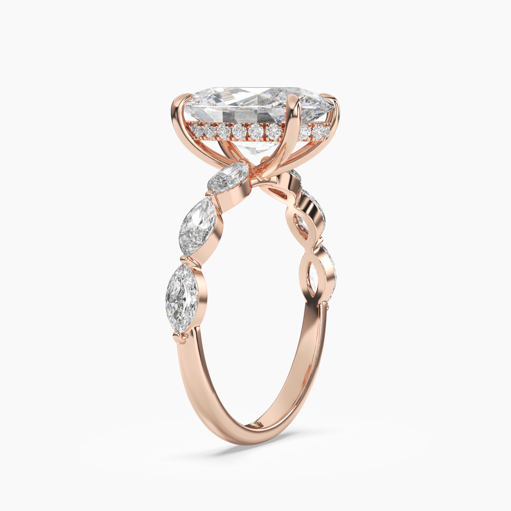 Rosemist Oval – Center Diamond Included