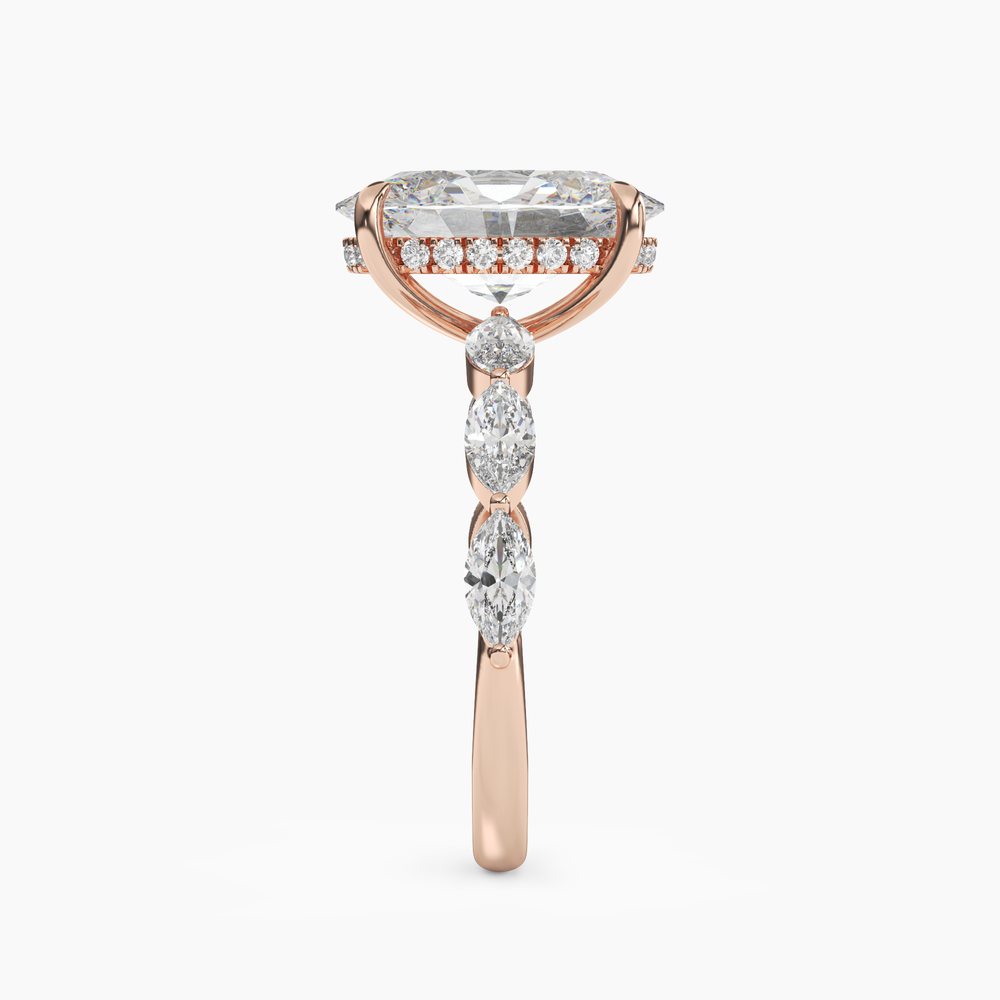 Rosemist Oval – Center Diamond Included