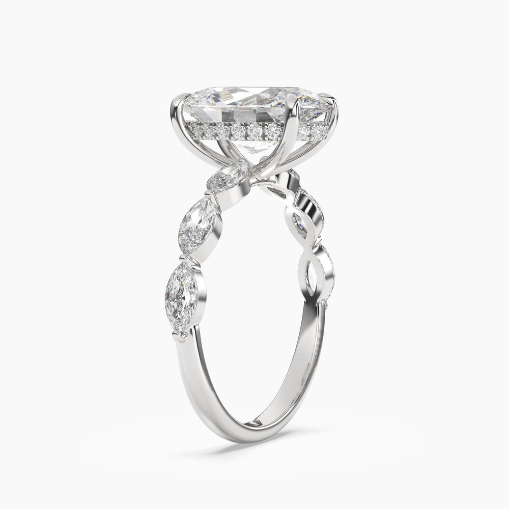Rosemist Oval – Center Diamond Included