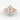 Hawthorne Oval engagement ring setting in 18K rose gold, front view.