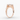 Hawthorne Oval engagement ring setting in 18K rose gold, three-quarter view.
