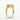 Hawthorne Oval engagement ring setting in 18K yellow gold, three-quarter view.