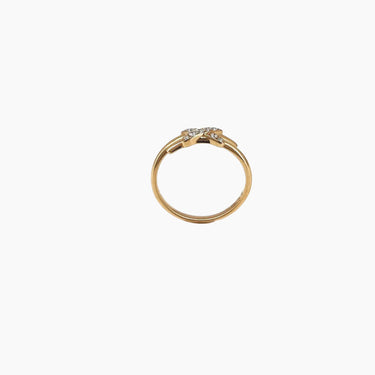 X Shaped Diamond Ring - <p style=line-height: 1.3;>This chic, significant piece stylishly signifies the unseen thread linking us to our fated loved ones, symbolizing destiny's intersection. <br><br> Total diamond weight: 0.086 ct.</p > - Lab Grown Diamond Fashion Ring - side view