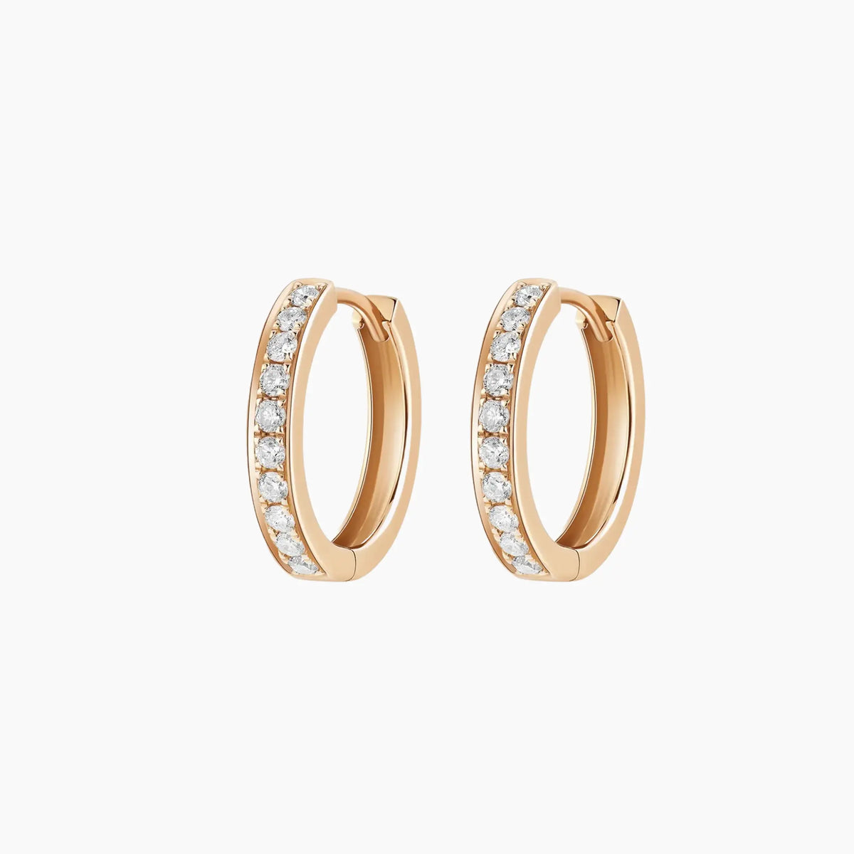 Eternal Radiance Diamond Hoop Earrings - <p style=line-height: 1.3;>Introducing our Eternal Radiance Diamond Hoop Earrings, a pair that epitomizes understated elegance. These minimalist hoop earrings are meticulously adorned with glistening diamonds, adding a touch of sophistication to any outfit.  <br><br> Total diamond weight: 0.28 ct.</p > - Lab Grown Diamond Earrings - top