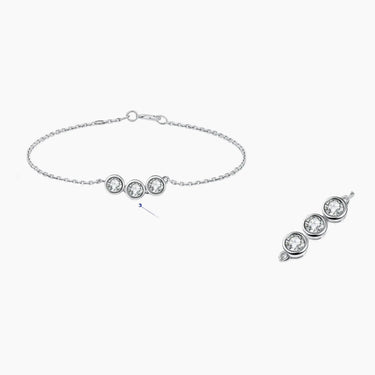 Bubbly Trio Lab Diamond Jewerly Bracelet for Women 5