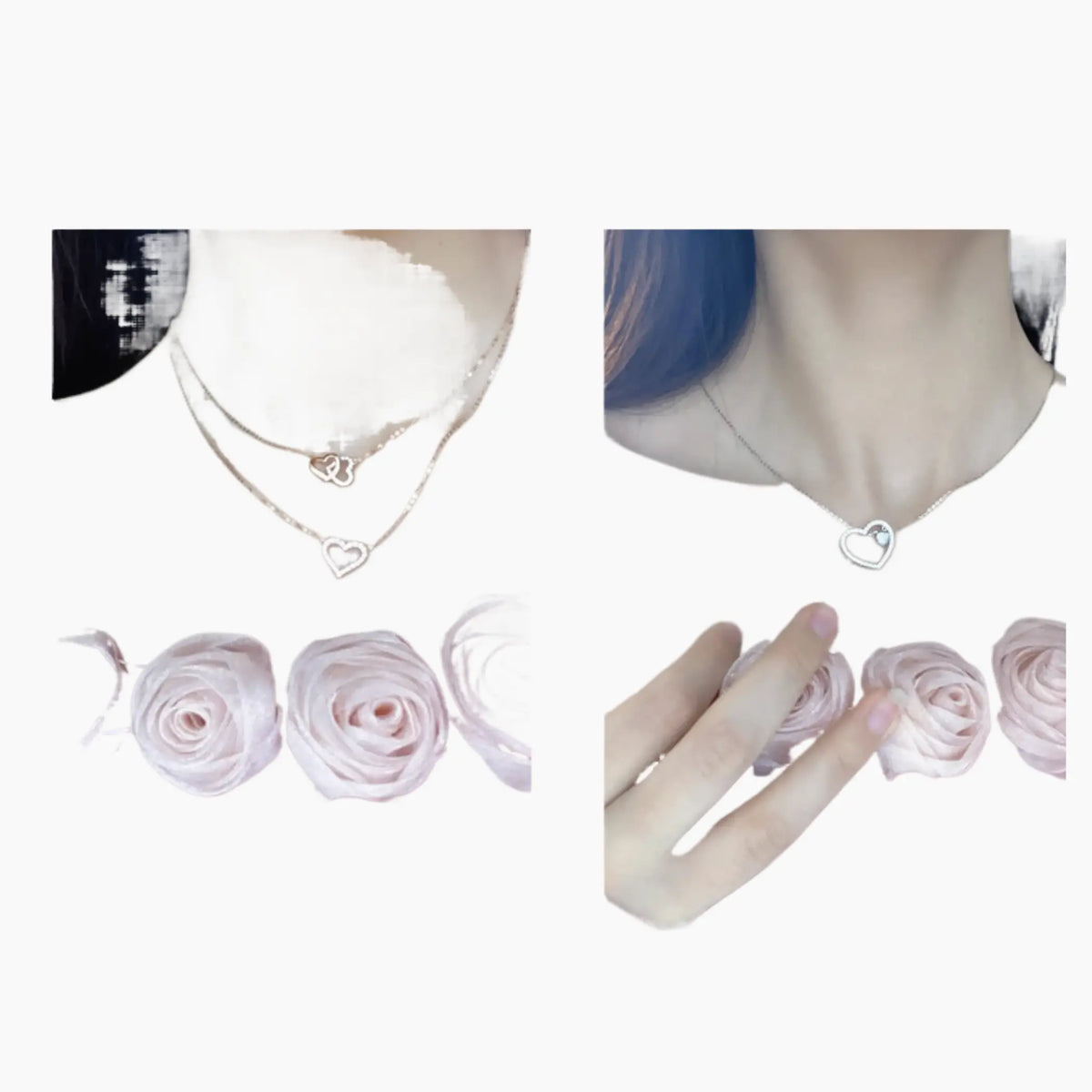 Pave Diamond Heart Necklace - <p style=line-height: 1.3;>Discover our dazzling Pave Diamond Heart Necklace, featuring an enchanting heart-shaped pendant encrusted with a multitude of sparkling diamonds.  <br><br> Total diamond weight: 0.33ct.</p > - Lab Grown Diamond Necklace - extra view