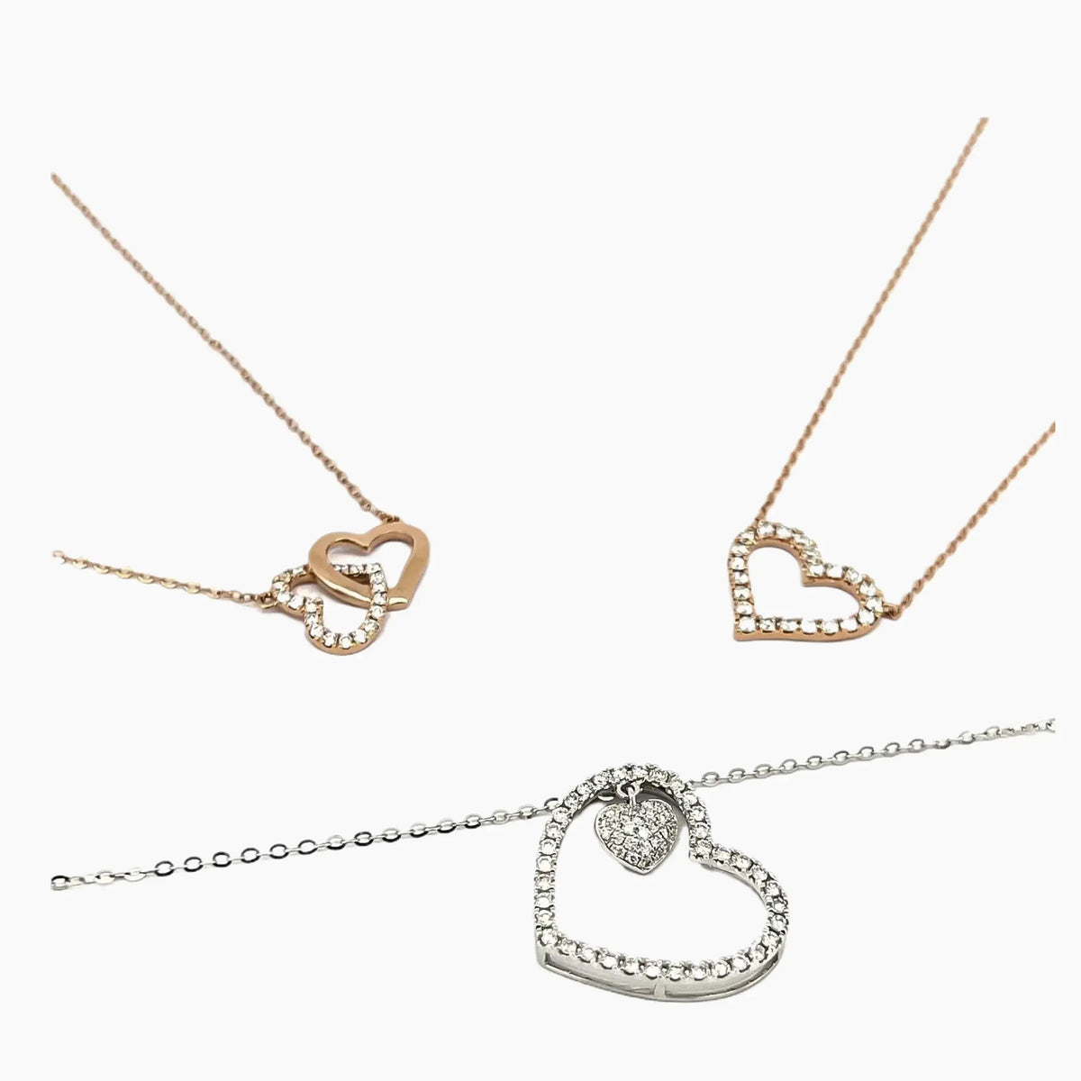 Pave Diamond Heart Necklace - <p style=line-height: 1.3;>Discover our dazzling Pave Diamond Heart Necklace, featuring an enchanting heart-shaped pendant encrusted with a multitude of sparkling diamonds.  <br><br> Total diamond weight: 0.33ct.</p > - Lab Grown Diamond Necklace - extra view