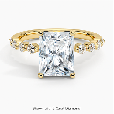 Custom Design Engagement Ring setting - Total Carat Weight (0.3ct) - Side Stone Color (D-G) - Side Stone Clarity (VVS)