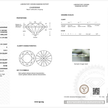 1.03ct E VVS2 Round Halo Lab Grown Diamond Engagement Ring