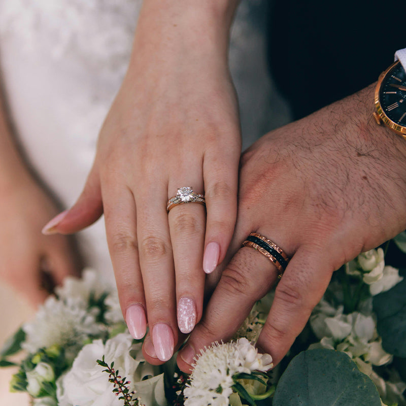 lab diamond wedding rings for couples 3