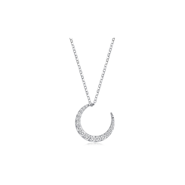 Moon Night Diamond Necklace - <p style="line-height: 1.3;">
Introducing our versatile Moon Night Diamond Necklace, featuring a dazzling crescent moon and star, both adorned with sparkling diamonds. With multiple ways to wear it – showcasing the moon, the star, or both together. <br><br> Total diamond weight: 0.51 ct.
</p > - Lab Grown Diamond Necklace - detail view