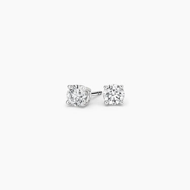 Brilliance Round Diamond Stud Earrings Setting