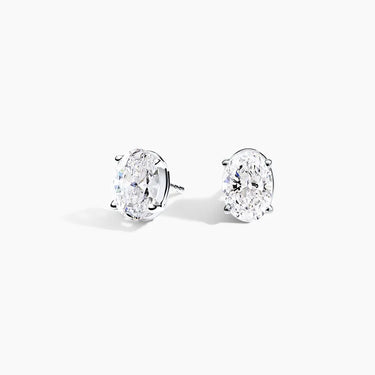 Brilliance Oval Diamond Stud Earrings