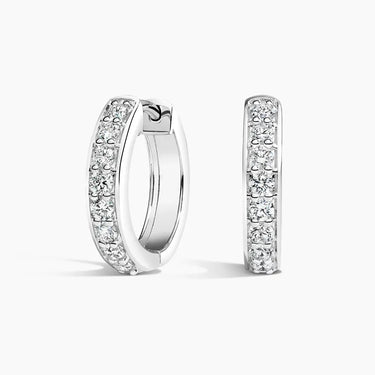 Linnea Huggie Diamond Hoop Earrings