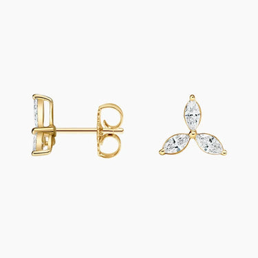 Marquise Trilogy Diamond Stud Earrings