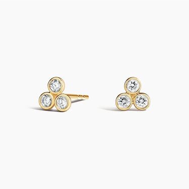 Trio Diamond Stud Earrings