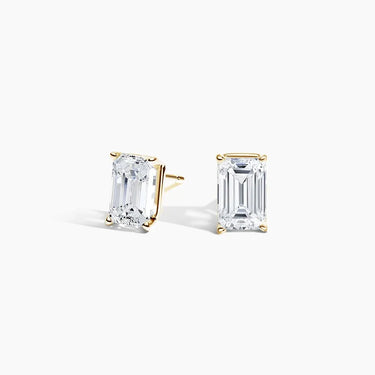 Brilliance Emerald Diamond Stud Earrings