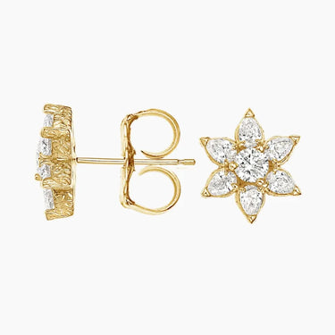 Flora Diamond Stud Earrings