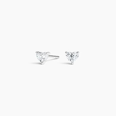 Brilliance Heart Diamond Stud Earrings