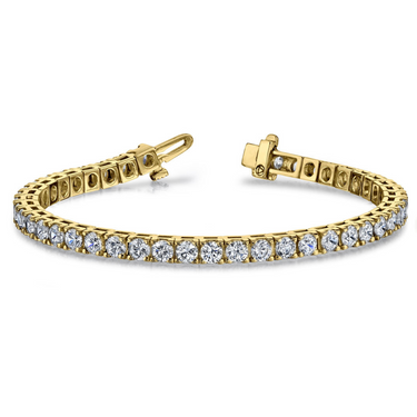 Elegant Diamond Tennis Jewerly Bracelet 14K Yellow Gold for Women 3