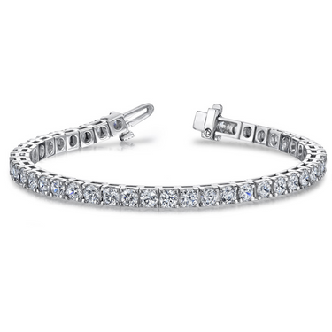 Elegant Diamond Tennis Jewerly Bracelet 18K White Gold for Women 1