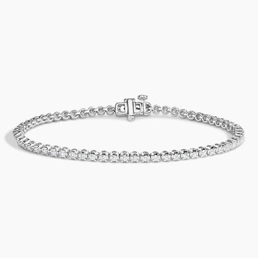 Vibrant Diamond Tennis Jewerly Bracelet 14K White Gold for Women 2