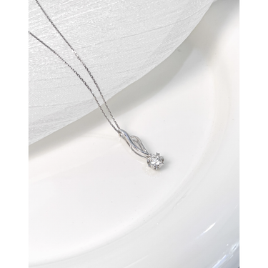 Note Diamond Solitaire Necklace - <p style="line-height: 1.3;">
Discover our enchanting Note Diamond Necklace, featuring a beautifully crafted design that captures the essence of music and harmony, accentuated by a stunning round diamond centerpiece. <br><br> Total diamond weight: 0.37 ct.  <br><br>The price shown includes the combined cost of your selected main diamond and setting.
</p > - Lab Grown Diamond Necklace - front