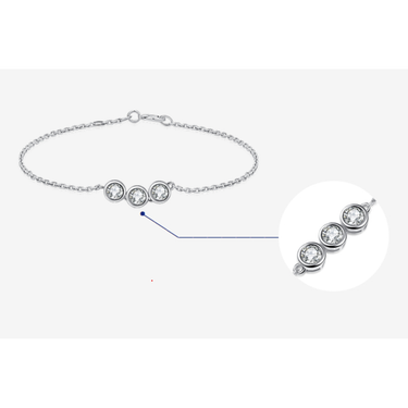 Bubbly Trio Lab Diamond Jewerly Bracelet for Women 5