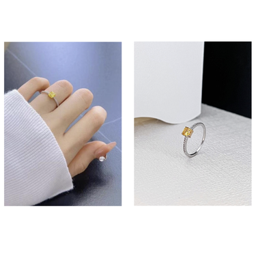 Yellow Solitaire Paved - <p style="line-height: 1.3;">
Introducing our radiant Yellow Diamond Fashion Ring, showcasing a captivating yellow diamond centerpiece, encircled by a sparkling diamond paved band. <br><br>Total weight of diamond on band: 0.097 ct.
</p > - Lab Grown Diamond Fashion Ring - extra view