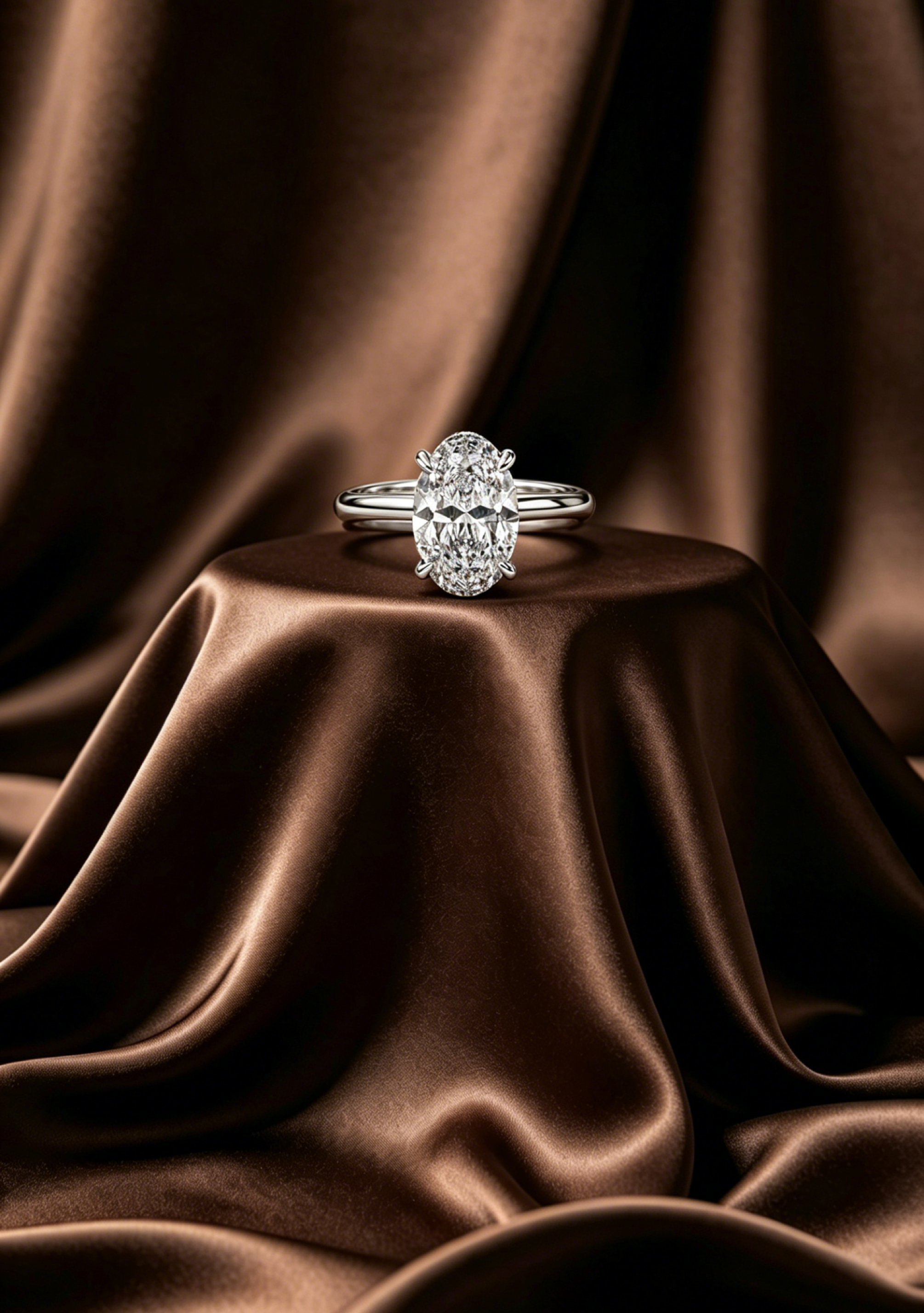 Oval diamond ring
