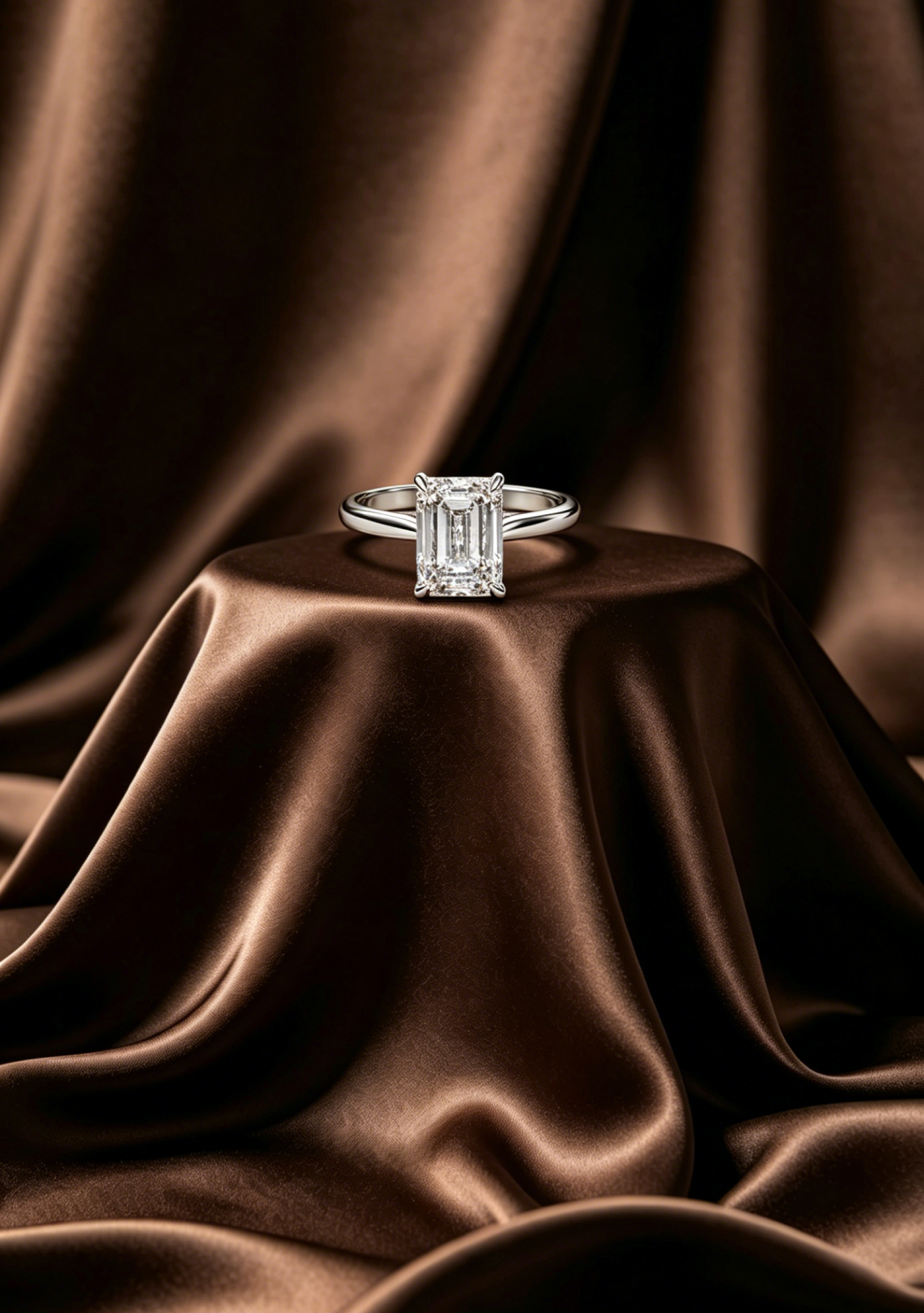 Emerald diamond ring