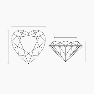 HEART diamond proportions diagram