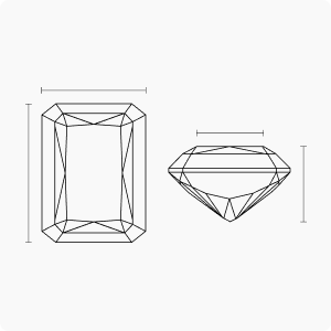 RADIANT diamond proportions diagram