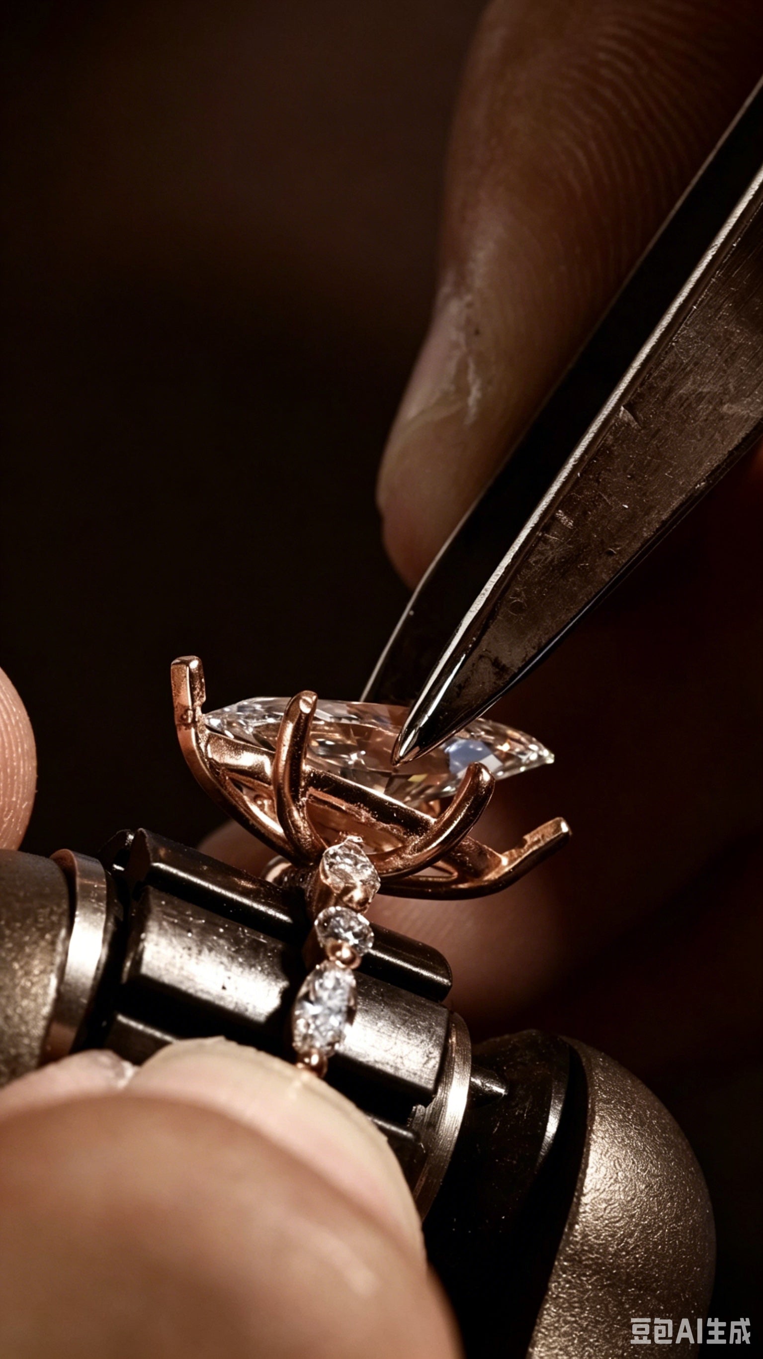 Ring crafting close-up